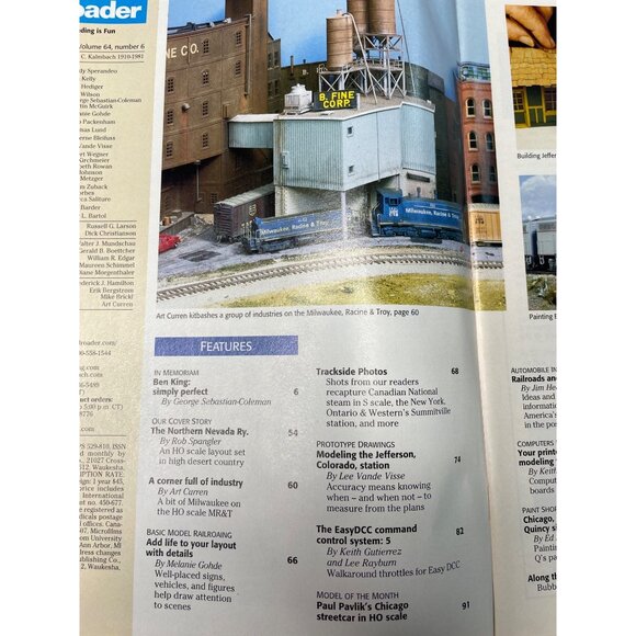 Model Railroader Magazine Back Issue u  June 1997 Vol 64 No 6 Northern Nevada Ry - Picture 6 of 12